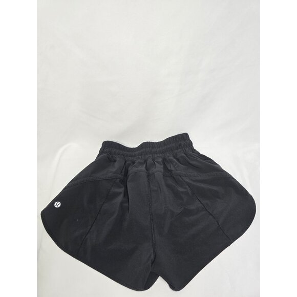 Lululemon Women Activewear Shorts 4 Black Track That High Rise Running 3" Inseam - Picture 10 of 11